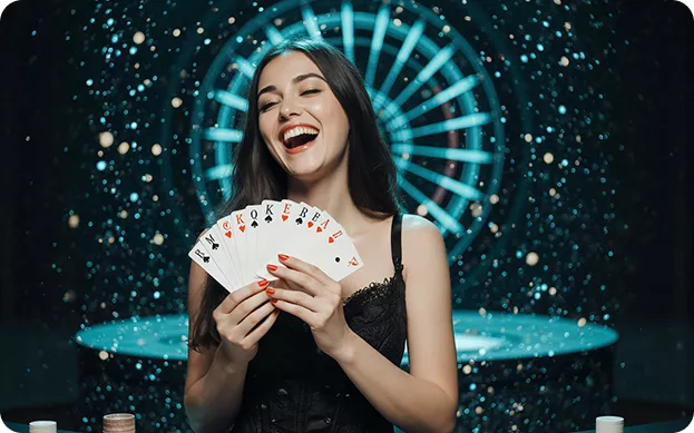 Tətbiq ekranını göstərən xanım – Pin-Up
